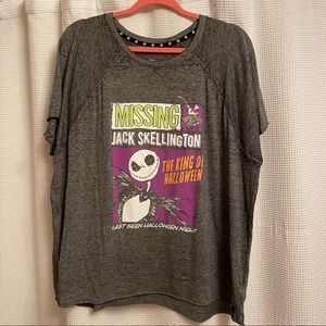 Disney’s The Nightmare Before Christmas Grey T-shirt Size Extra Large (XL)